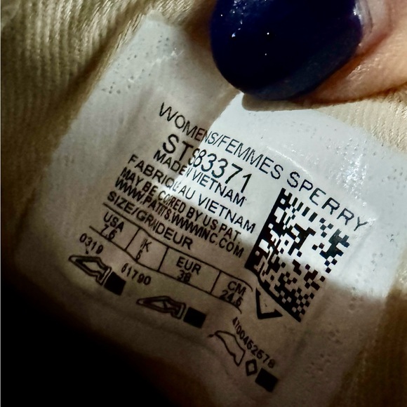 Sperry 2-eye lacing boat shoes Coral and Cream size 7.5 - Picture 7 of 8